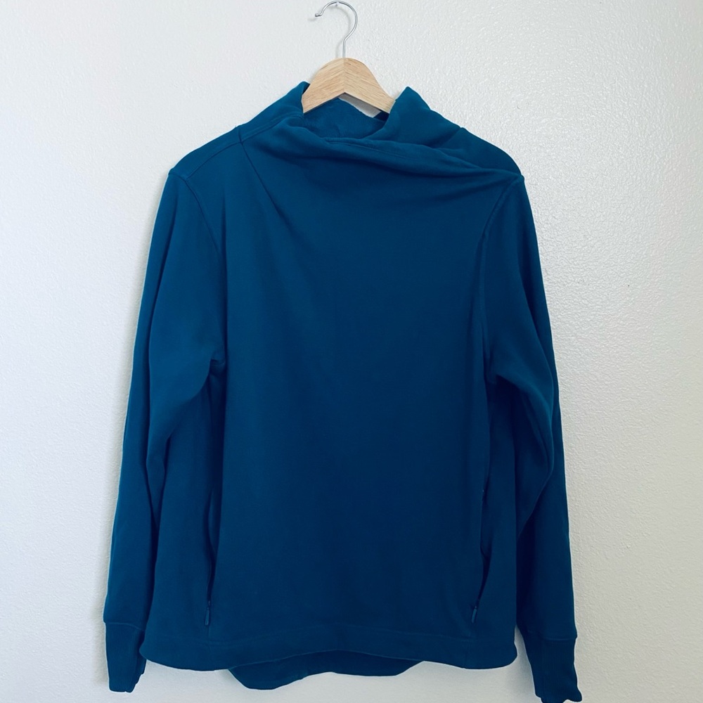 Athleta Women's Teal Cowl Neck Sweater
